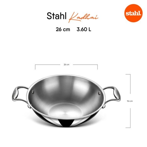 Buy Stainless Steel Kadhai Online at Best Prices - Stahl Kitchen