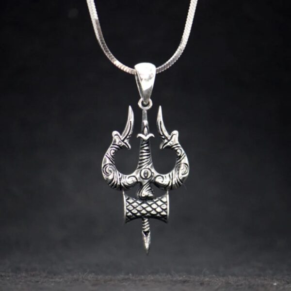 Buy Silver Trishul Pendant Online | Jewllery Design
